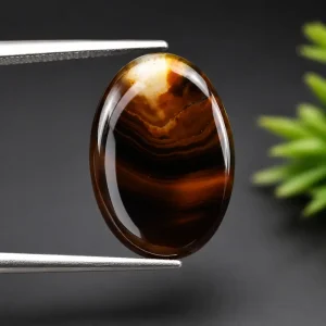 Natural Agate (Sulemani Aqeeq) Brown, Oval, Iran